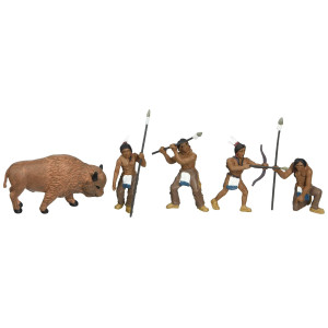 Woodland Scenics Sp4444 15Inch Scene Setters Figurine Nativesbuffalo 5Pack