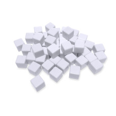 50 Pcs Blank White Dice 16Mm Acrylic Dice Blank White Cubes With Smoothed Surface Six Sided Dice For Board Games Diy