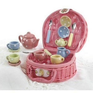 Delton Products Dots Tea Set For Four Small