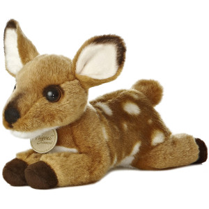 Aurora Realistic Miyoni Fawn Stuffed Animal Lifelike Detail Cherished Companionship Brown 8 Inches