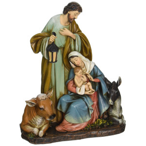 Roman Josephs Studio Slim Profile Holy Family With Barn Animals Figurine 75Inch