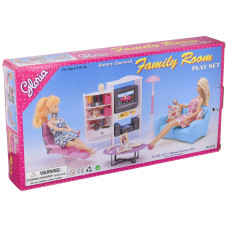 Gloria Doll House Furniture Family Room Tv Couch Ottoman