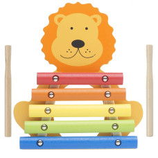 Orange Tree Toys Xylophone Lion Wooden Musical Instrument Toy W 2 Drumsticks Animal Shaped Colorful Developmental Toy To