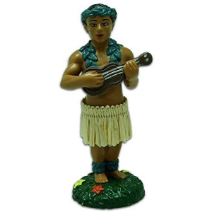 Hawaiian Hula Boy With Ukulele Miniature Dashboard Doll