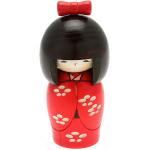 Usaburo Japanese Kokeshi Doll Yukis Red Kimono