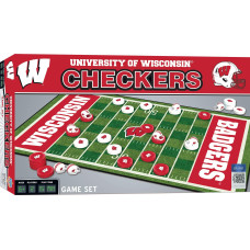 Masterpieces Family Game Ncaa Wisconsin Badgers Checkers Officially Licensed Board Game For Kids Adults