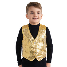 Dress Up America Sequin Vest For Kids Shiny Dance Vest For Boys Party Costume For Girls And Boys