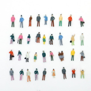 Zjia Oo Gauge 175 Scale Mixed Painted Model People Figure For Architecture Layout Pack Of 100