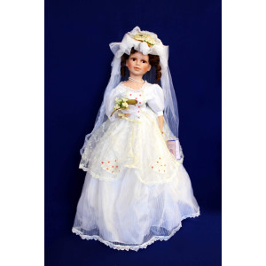 Jmisa 24 Bride Porcelain Standing Doll