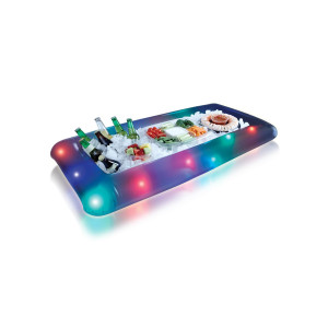 Poolcandy Inflatable Illuminated Led Buffet Cooler 48 Indoor Outdoor Party Bbq Or Tailgate Serving Tray