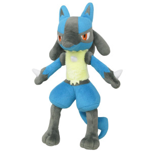 Sanei Pokemon All Star Series Lucario Stuffed Plush 12 Black Blue Pp12