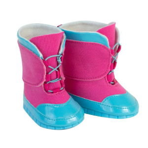 Sophias 18 Hot Pink And Aqua Snow Boots