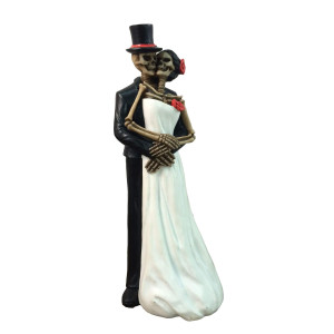 Dwk 8 Till Death Day Of The Dead Dia De Los Muertos Skeleton Couple Decorative Figurine Bride And Groom Mini Statue Wedding Ca