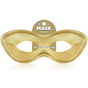 Vibrant Gold Plastic Superhero Mask 278 X 8 25 1 Pc Ideal For Costumes Parties