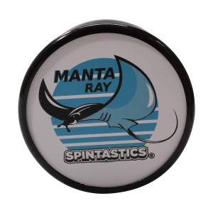 Spintastics The Manta Ray Wooden Axle Winged Shape Designed By World Champion Black