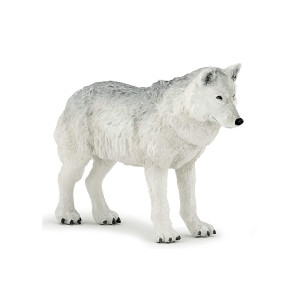 Papo Handpainted Figurine Wild Animal Kingdom Polar Wolf 50195 Collectible For Children Suitable For Boys And Girls