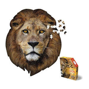 Madd Capp Lion 550 Piece Jigsaw Puzzle For Ages 10 And Up 3001 Unique Animalshaped Border Poster Size Challenging Random