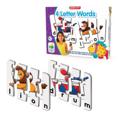 The Learning Journey Match It 4 Letter Words 20 Piece Selfcorrecting Spelling Puzzle With Matching Images Spelling Puzz