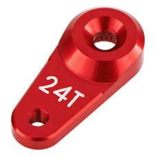 Arrma Servo Horn Metal 24T Aluminum Red Arac8870