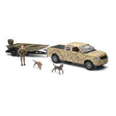 Newray Camo Pick Up Truck With Jon Boat And Trailer