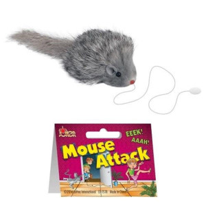 Loftus Mouse Attack Funny Practical Joke Gag Gift 25 Graywhite