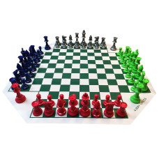 We Games Four Player Chess Set Chess Board For Team Chess Combination Chess Game For Up To 4 Players Unique Chess Sets For Ad