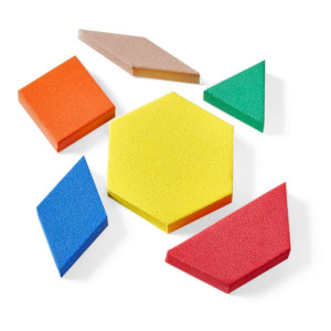 Hand2Mind Foam Pattern Blocks Foam Shapes Geometric Shapes For Kids Pattern Play Toddler Pattern Blocks Shapes For Kinderga