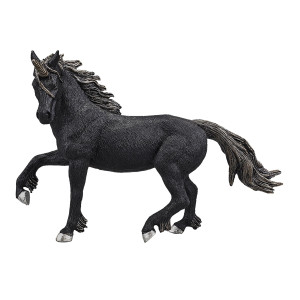 Mojo Dark Unicorn Realistic Fantasy Hand Painted Toy Figurine