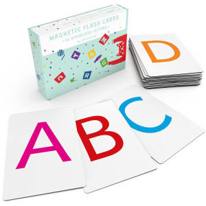 Attractivia Magnetic Big Alphabet Abc Flash Cards 26 Sturdy Uppercase Large Letters For Classroom Teachers Homeschool Esl