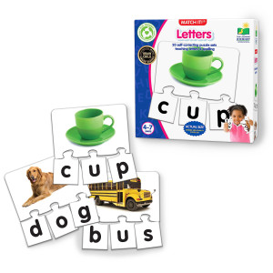 The Learning Journey Match It Letters 20 Piece Selfcorrecting Spelling Puzzles For Three Letter Words With Matching Image