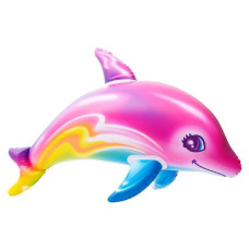 Novelty Treasures 36 Colorful Rainbow Dolphin Inflate Pool Beach Birthday Party Toy