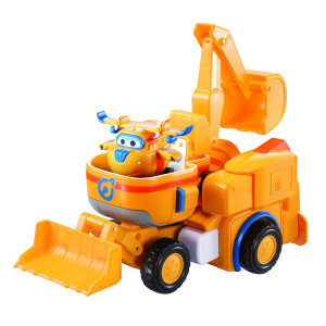 Super Wings 7 Donnies Dozer Playset With 2 Transformabot Donnie Mini Figure Transforming Airplane Toy Vehicle Plane To