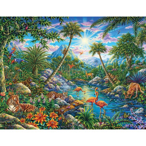 Springboks 100 Piece Childrens Jigsaw Puzzle Discovery Island Made In Usa