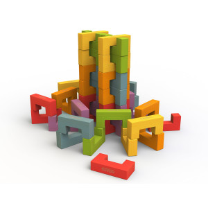 Beginagain Ubuild Its Construction Pattern Blocks Help Promote Early Math Spatial Fine Motor Skills 48Piece Playset