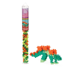 Plus Plus Mini Maker Tube Stegosaurus Dinosaur 70 Piece Construction Building Stem Toy Interlocking Mini Puzzle Blocks F