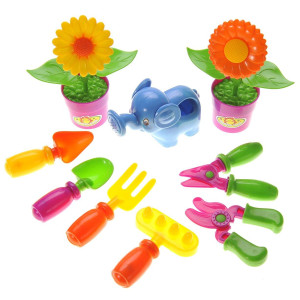 Powertrc Toddler Gardening Set Gardening Tools Toy 9 Pieces Pretend Gardening Toys Toddler Learning Toys Summer Toys For Bo