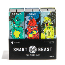 Smart Beast Trio Piggy Bank 3In1 Moneywise Educational Piggy Bank