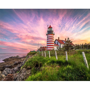 Springbok Puzzles West Quoddy Head Lighthouse 1000 Piece Jigsaw Puzzle Large 30 Inches By 24 Inches Puzzle Made In Usa