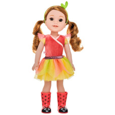 American Girl Welliewishers 145Inch Willa Doll With Coral Leotard Mesh Skirt Headband And Boots For Ages 4