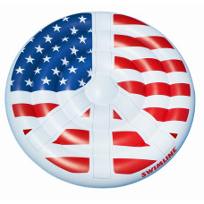 Swimline Inflatable Americana Peace Sign Island Pool Raft