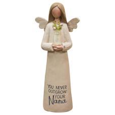 CWI Gifts Angel Figurine - You Never Outgrow Your Nana, Pink