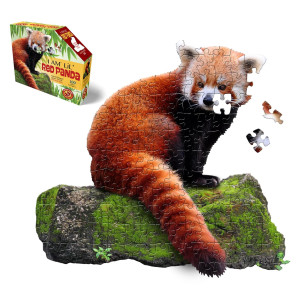 Madd Capp Puzzles Jr I Am Lil Red Panda 100 Pieces Animal Shaped Jigsaw Puzzle