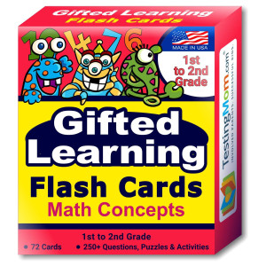 Testingmomcom Gifted Learning Flash Cards Math Concepts For 1St Grade 2Nd Grade Addition Subtraction Fractions And Mor