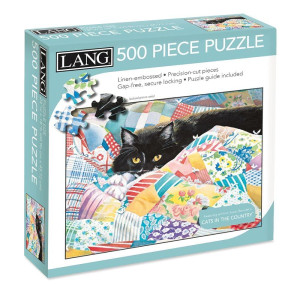 Lang Grandmas Quilt Cat 500 Piece Jigsaw Puzzle