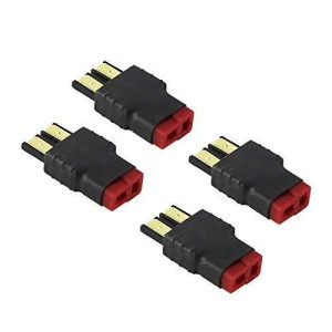 Fly Rc 4Pcs T Plug Rc Lipo Battery Connector Adapter Compatible With Slashrustlerstampedebandite Revo Nicd Nimh Battery