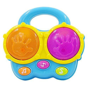 Weofferwhatyouwant Portable First Bongo Drums Educational Toy For Music Learning And Entertainment For Ages 9 Months To 4 Year