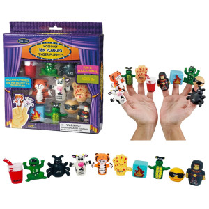 Rite Lite Passover Ten Plague Finger Puppets 9 Vinyl