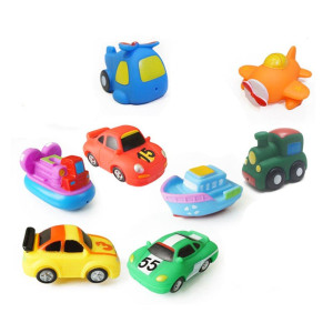 Bath Swimming Toys 8 Assorted Mini Pool Toys 3 Racing Car Train Boat Hovercraft Helicopter Fighter