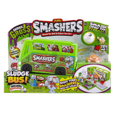 Smashers Sludge Bus Foldout Playset With 2 Exclusive Smashers Series 2 Gross By Zuru