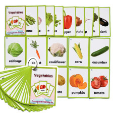 20Pcsset Vegetable Kids Gifts English Flash Cards Pocket Card Educational Learning Baby Toys For Children Prekindergarten